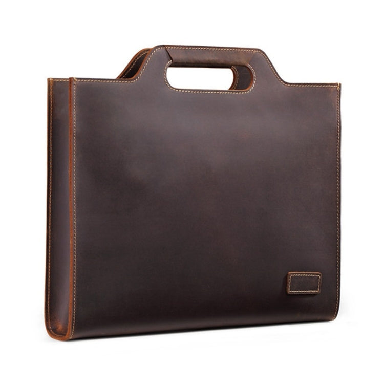 กระเป๋าสะพายหนังวินเทจ Crossbody กระเป๋าเอกสารธุรกิจแบบพกพา, Business Briefcase