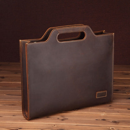 กระเป๋าสะพายหนังวินเทจ Crossbody กระเป๋าเอกสารธุรกิจแบบพกพา, Business Briefcase