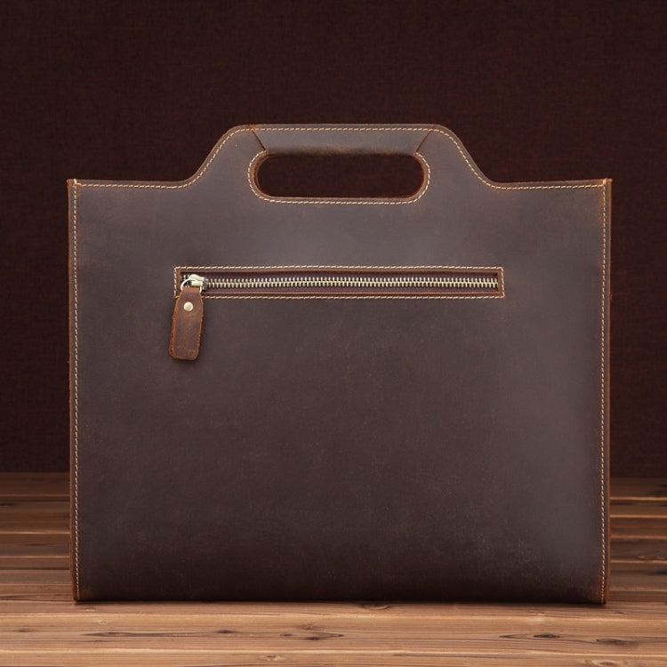 กระเป๋าสะพายหนังวินเทจ Crossbody กระเป๋าเอกสารธุรกิจแบบพกพา, Business Briefcase