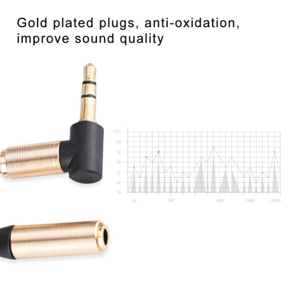 5PCS 3.5 มม. ชายกับหญิง Elbow Spring Retractable Audio Line, ความยาวสายเคเบิล: 1.5 ม.