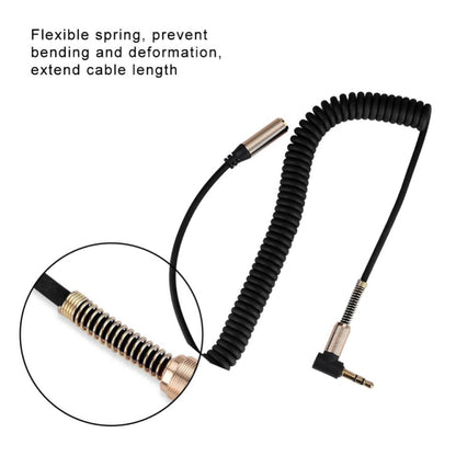 5PCS 3.5 มม. ชายกับหญิง Elbow Spring Retractable Audio Line, ความยาวสายเคเบิล: 1.5 ม.