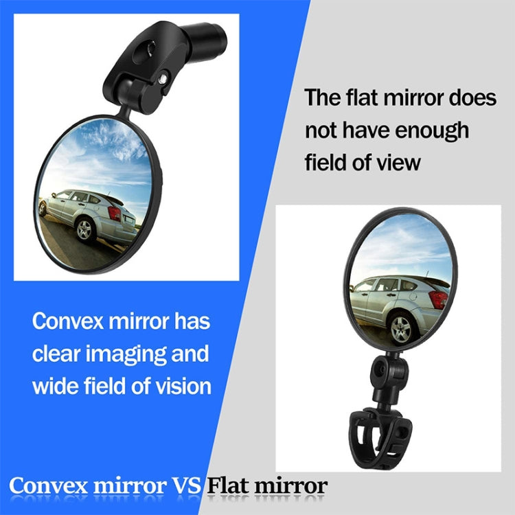 กระจกมองหลังจักรยานนูนมุมมองขนาดใหญ่กระจกหมุนได้ 360 องศา, Convex Rearview Mirror