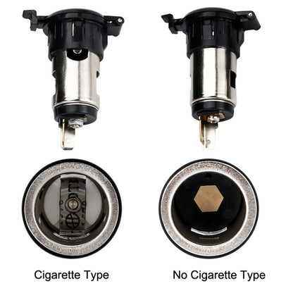 2 PCS Car Modified Cigarette Lighter Waterproof Vehicle Charging Power Socket, Cigarette Type (with 1.5m Line), No Cigarette Type (with 1.5m Line)