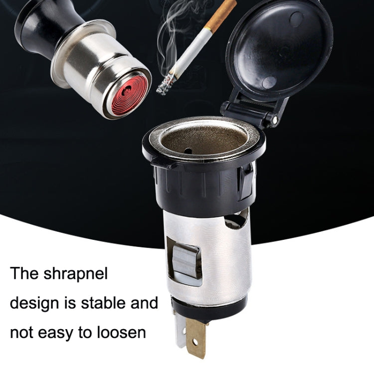 2 PCS Car Modified Cigarette Lighter Waterproof Vehicle Charging Power Socket, Cigarette Type (with 1.5m Line), No Cigarette Type (with 1.5m Line)