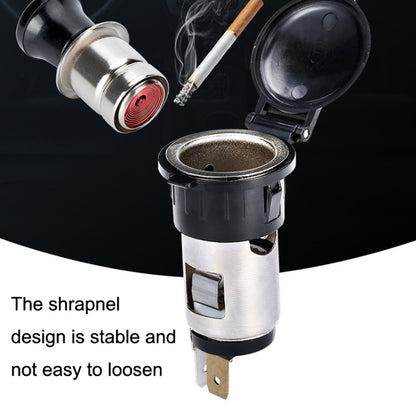 2 PCS Car Modified Cigarette Lighter Waterproof Vehicle Charging Power Socket, Cigarette Type (with 1.5m Line), No Cigarette Type (with 1.5m Line)