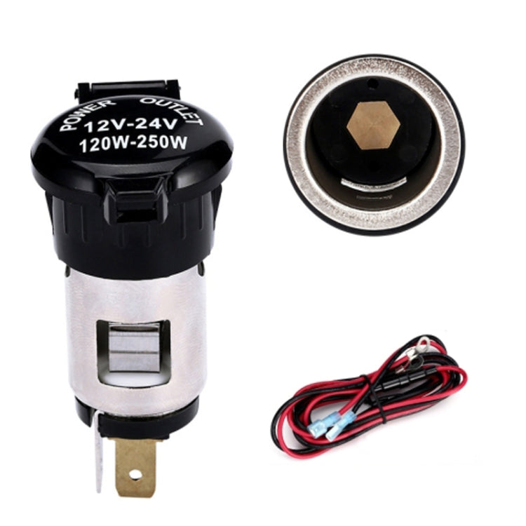 2 PCS Car Modified Cigarette Lighter Waterproof Vehicle Charging Power Socket, Cigarette Type (with 1.5m Line), No Cigarette Type (with 1.5m Line)