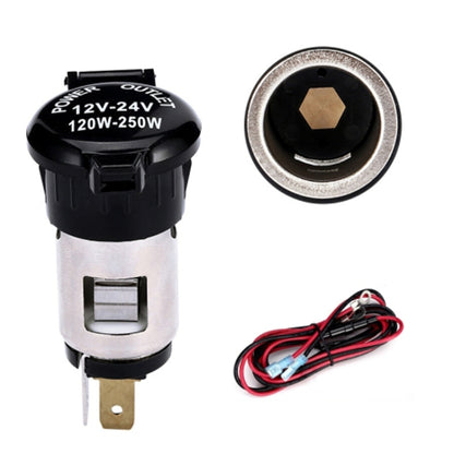 2 PCS Car Modified Cigarette Lighter Waterproof Vehicle Charging Power Socket, Cigarette Type (with 1.5m Line), No Cigarette Type (with 1.5m Line)