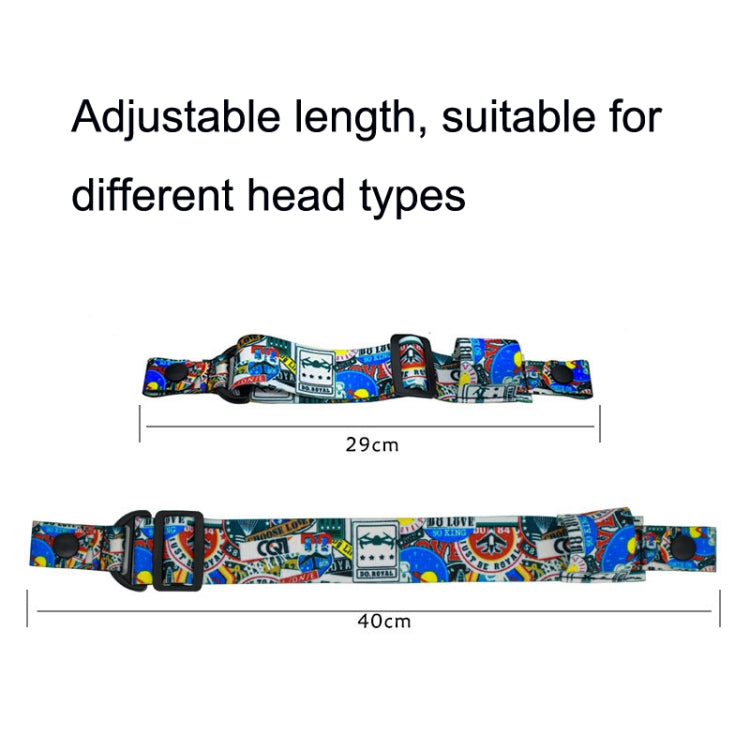 แว่นตาวิดีโอเที่ยวบิน Graffiti Color Headband สายรัดคงที่สำหรับ DJI FPV Goggles V2, Strap, Strap + Power Line, Strap + Power Line + Pad