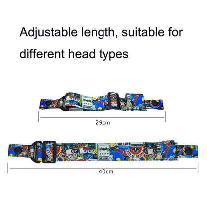แว่นตาวิดีโอเที่ยวบิน Graffiti Color Headband สายรัดคงที่สำหรับ DJI FPV Goggles V2, Strap, Strap + Power Line, Strap + Power Line + Pad
