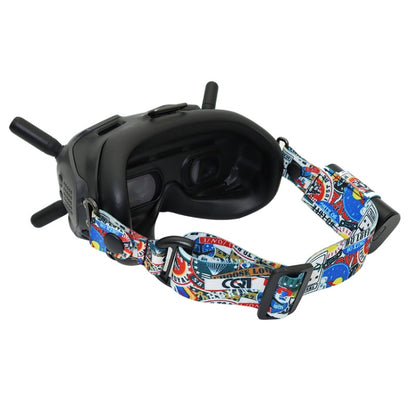แว่นตาวิดีโอเที่ยวบิน Graffiti Color Headband สายรัดคงที่สำหรับ DJI FPV Goggles V2, Strap, Strap + Power Line, Strap + Power Line + Pad