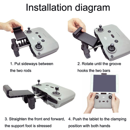 ขายึดส่วนต่อขยายแท็บเล็ตรีโมทคอนโทรลสำหรับ DJI Mavic 3 / Air 2 / Air 2S / Mini 2 สไตล์:, Small, Large, Large+For Apple Line, Large+Type-c Line, Large+Micro Line