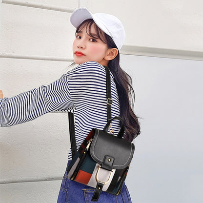 TFZ 959 กระเป๋าเป้ผู้หญิงหนัง PU นุ่ม, สีขาว, Red Wine, สีดำ, Soil Yellow, สีกาแฟ