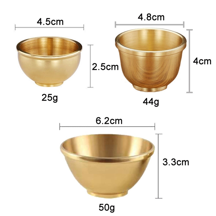 ถ้วยน้ำทองแดงบริสุทธิ์ 2 ชิ้นสำหรับพระพุทธรูป, Medium, Large