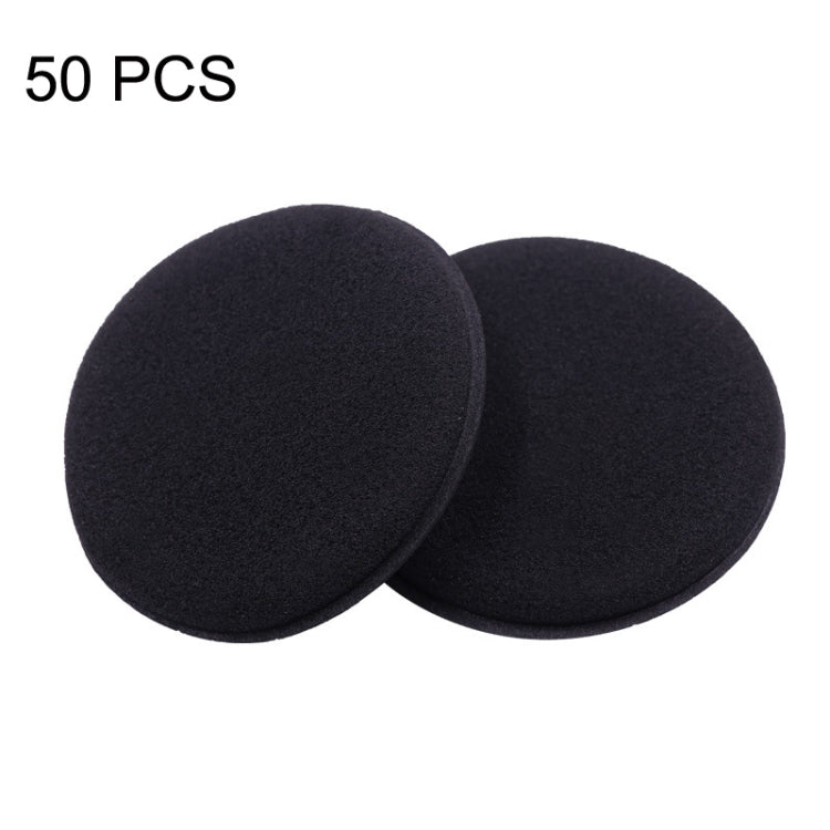 ฟองน้ำแว็กซ์ 50 ชิ้นพร้อมขอบกลม ล้างรถ แว็กซ์บำรุงรักษาฟองน้ำขัดเงา, 50 PCS Polished Sponge