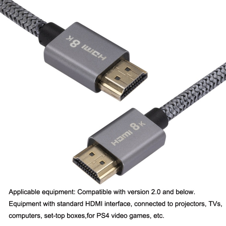 การเชื่อมต่อการฉายภาพคอมพิวเตอร์ 8K HD สาย HDMI สีการจัดส่งแบบสุ่ม, 1m