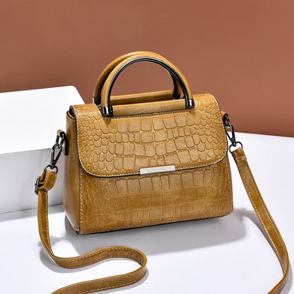 A966-5 กระเป๋าสะพายข้างผู้หญิงลายหิน, สีขาว, Red Wine, สีเขียว, สีน้ำเงิน, สีดำ, Turmeric