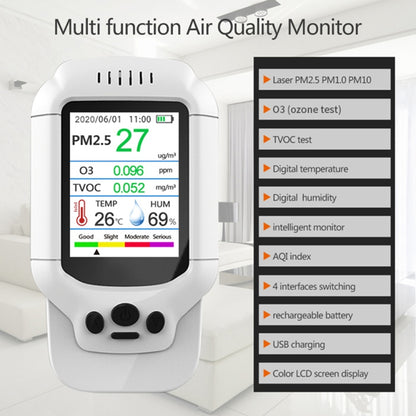 เครื่องตรวจจับฟอร์มาลดีไฮด์ TVOC เครื่องวัดฝุ่น PM2.5, DM502