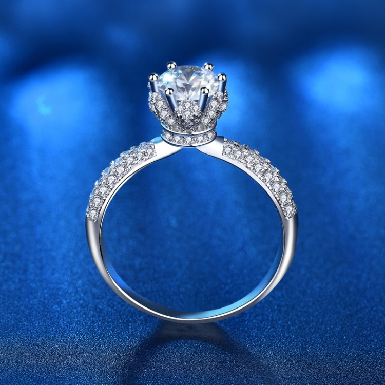 XJZ012 925 เงินสเตอร์ลิง Moissanite แหวนมงกุฎแหวนเครื่องประดับหมั้น, 5, 6, 7, 8