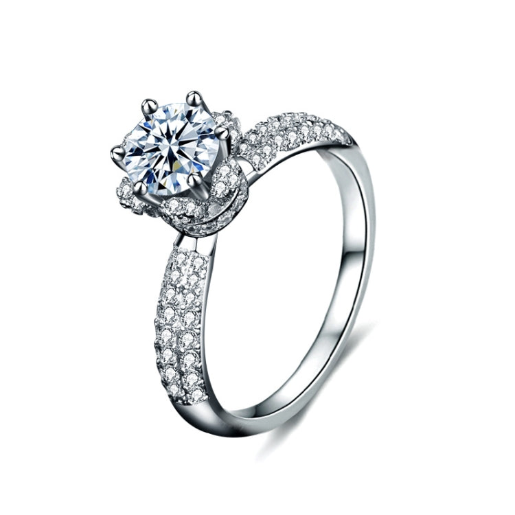 XJZ012 925 เงินสเตอร์ลิง Moissanite แหวนมงกุฎแหวนเครื่องประดับหมั้น, 5, 6, 7, 8