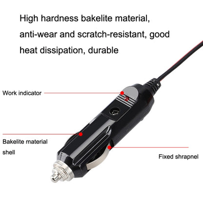 สายต่อปลั๊กจุดบุหรี่รถยนต์ 12-24V ความยาวสาย 3.7m, 12-24V Length 370cm