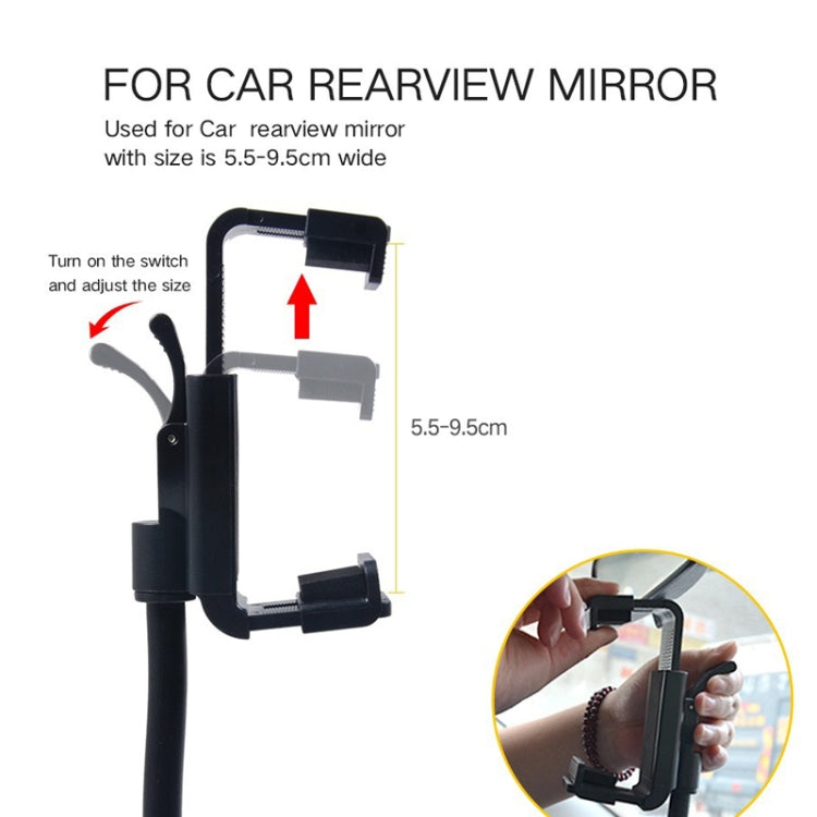 รถกระจกมองหลังยึดท่อคลิปโทรศัพท์มือถือวงเล็บนำทางสากล, H59+C38