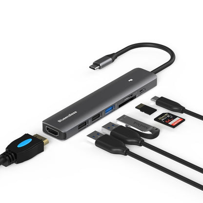 Blueendless Type-C+USB 3.0/2.0+HDMI4K HUB, ข้อมูลจำเพาะ:, 5 in 1 USB 3.0/2.0, 7 in 1