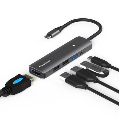 Blueendless Type-C+USB 3.0/2.0+HDMI4K HUB, ข้อมูลจำเพาะ:, 5 in 1 USB 3.0/2.0, 7 in 1