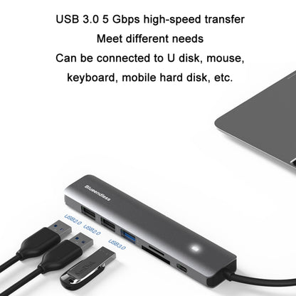 Blueendless Type-C+USB 3.0/2.0+HDMI4K HUB, ข้อมูลจำเพาะ:, 5 in 1 USB 3.0/2.0, 7 in 1