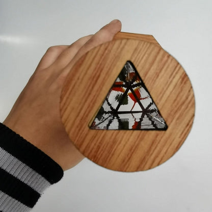 ของขวัญของเล่นลานตาหมุนไม้ DIY สำหรับเด็ก, Kaleidoscope