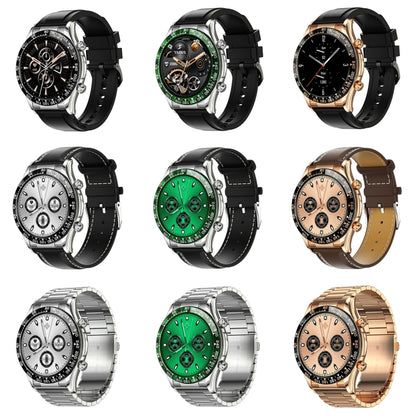 LOANIY E18 Pro Smart Bluetooth Calling Watch พร้อมฟังก์ชั่น NFC, Gold Silicone, Black Leather, Gold Leather, Black Silver Steel, Green Silver Steel