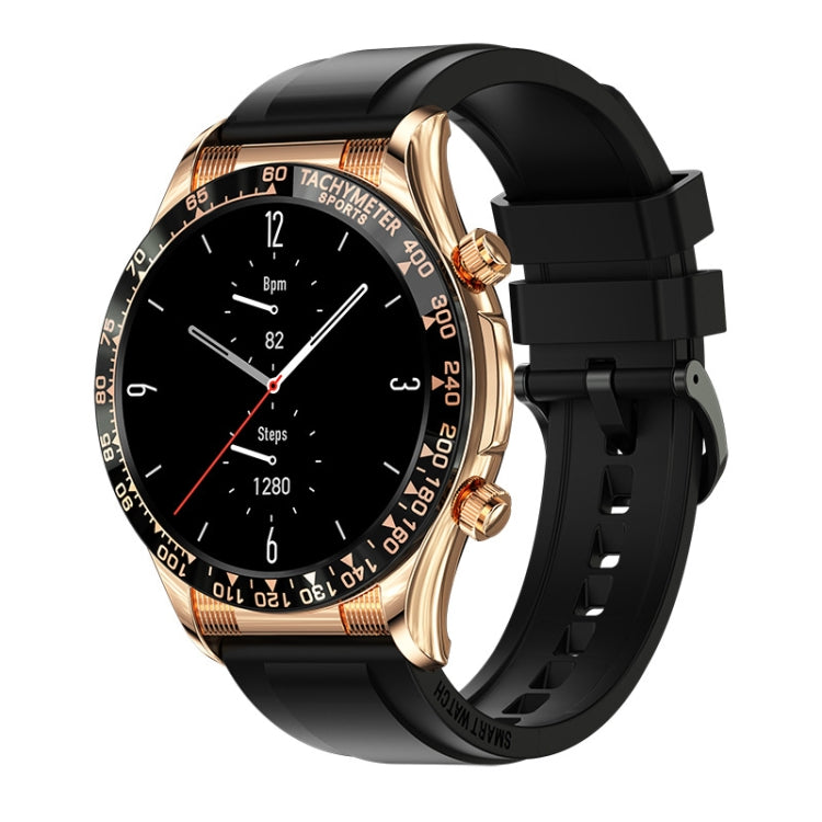 LOANIY E18 Pro Smart Bluetooth Calling Watch พร้อมฟังก์ชั่น NFC, Gold Silicone, Black Leather, Gold Leather, Black Silver Steel, Green Silver Steel