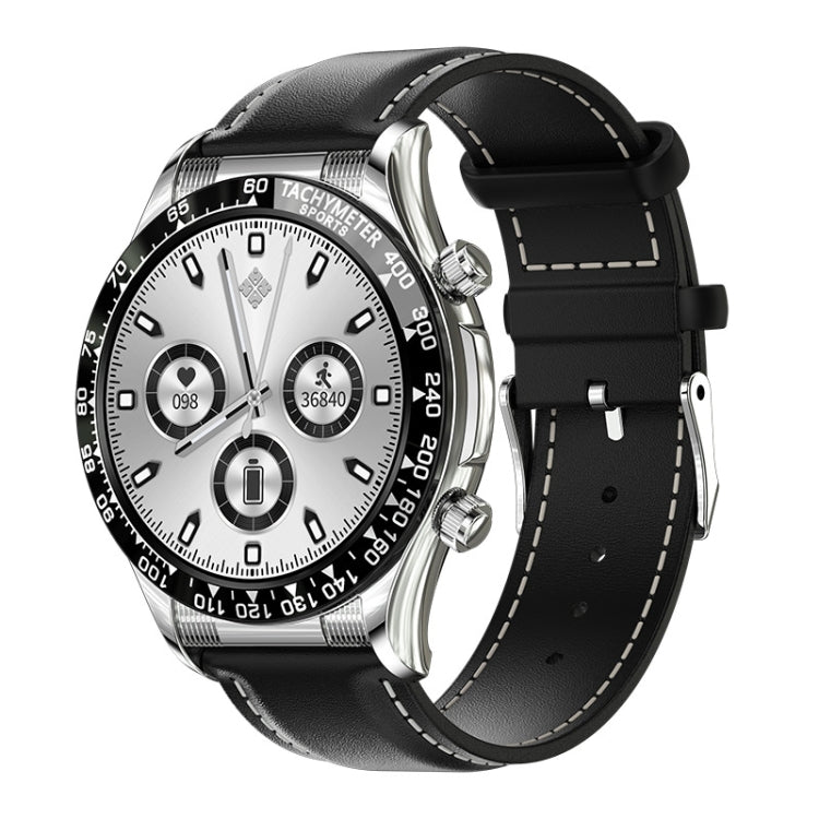 LOANIY E18 Pro Smart Bluetooth Calling Watch พร้อมฟังก์ชั่น NFC, Gold Silicone, Black Leather, Gold Leather, Black Silver Steel, Green Silver Steel