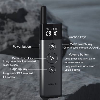 ASiNG A10 Green Light PPT Page Turning Pen ปากกานำเสนอการควบคุมระยะไกล, ความจุ:, A10 128M (Gray), A10 32G (Gray)