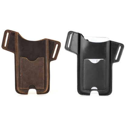 ติดต่อ FAMILY Crazy Horse Leather ซองใส่โทรศัพท์มือถือหน้าจอใหญ่, สีน้ำตาล, สีดำ