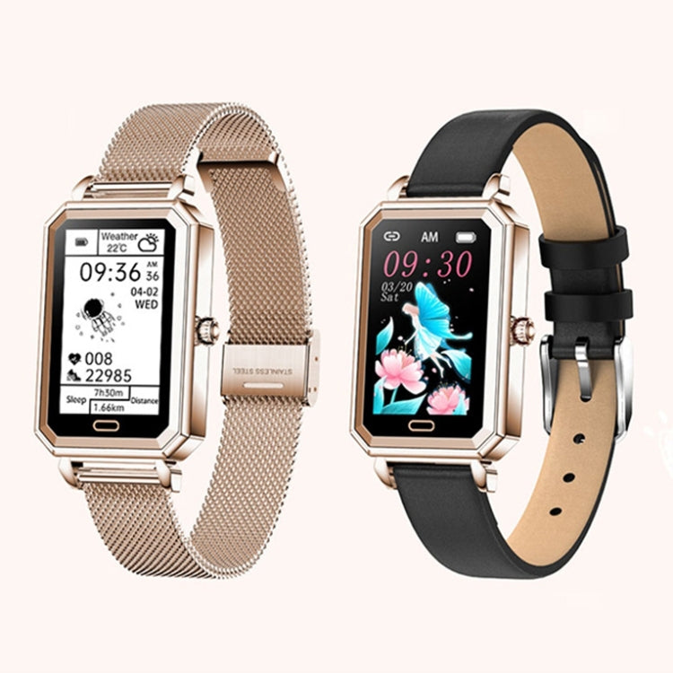 LOANIY HT2 1.28 นิ้ว Heart Rate Detection Pedometer Smart Watch, Gold Steel