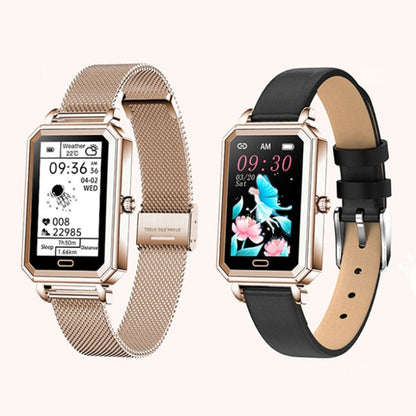 LOANIY HT2 1.28 นิ้ว Heart Rate Detection Pedometer Smart Watch, Gold Steel