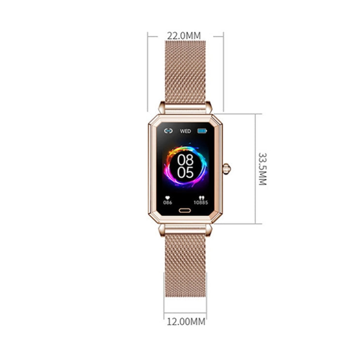 LOANIY HT2 1.28 นิ้ว Heart Rate Detection Pedometer Smart Watch, Gold Steel