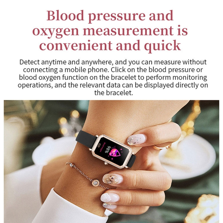 LOANIY HT2 1.28 นิ้ว Heart Rate Detection Pedometer Smart Watch, Gold Steel