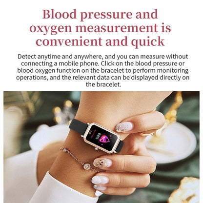 LOANIY HT2 1.28 นิ้ว Heart Rate Detection Pedometer Smart Watch, Gold Steel