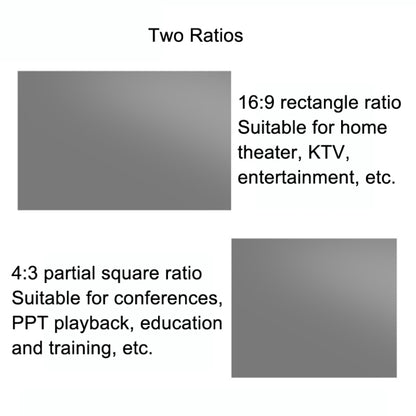 ม่านฉายภาพ HD ป้องกันแสงโลหะพับ, ขนาด:, 60 inch 16:9 133x75cm, 72 inch 16:9 159x90cm, 84 inch 16:9 186x105cm, 92 inch 16:9 199x112cm, 100 inch 16:9 221x125cm, 110 inch 16:9 250x140cm, 120 inch 16:9 266x148cm, 130 inch 16:9 290x160cm                    ...