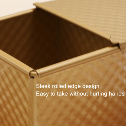 กล่องขนมปังปิ้งทรงสี่เหลี่ยม Non-Stick Water Cube Toast Mould, Style:, 8832 8x7.5x6.5cm Ripple Gold, 8759 11.8x11x10.3cm No Ripple Gold, 8772 8x7.5x6.5cm No Ripple Gold, 8765 11.8x11x10.3cm Ripple Gold