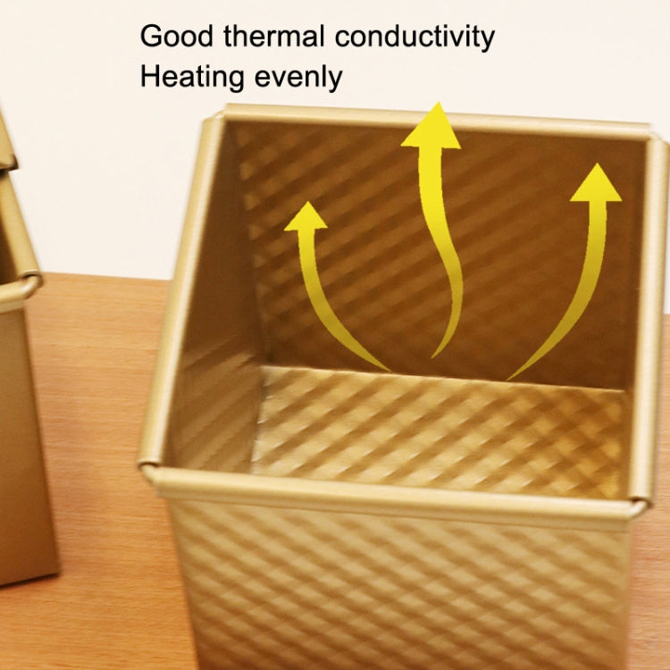 กล่องขนมปังปิ้งทรงสี่เหลี่ยม Non-Stick Water Cube Toast Mould, Style:, 8832 8x7.5x6.5cm Ripple Gold, 8759 11.8x11x10.3cm No Ripple Gold, 8772 8x7.5x6.5cm No Ripple Gold, 8765 11.8x11x10.3cm Ripple Gold