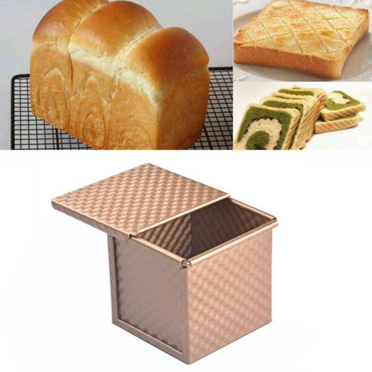 กล่องขนมปังปิ้งทรงสี่เหลี่ยม Non-Stick Water Cube Toast Mould, Style:, 8832 8x7.5x6.5cm Ripple Gold, 8759 11.8x11x10.3cm No Ripple Gold, 8772 8x7.5x6.5cm No Ripple Gold, 8765 11.8x11x10.3cm Ripple Gold