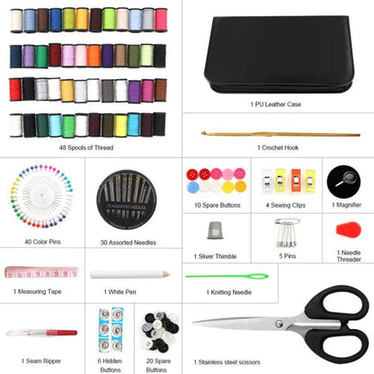 2 ชุด 172 ใน 1 ชุดเครื่องมือเข็มและด้ายอเนกประสงค์ Spec:, Edge Clip