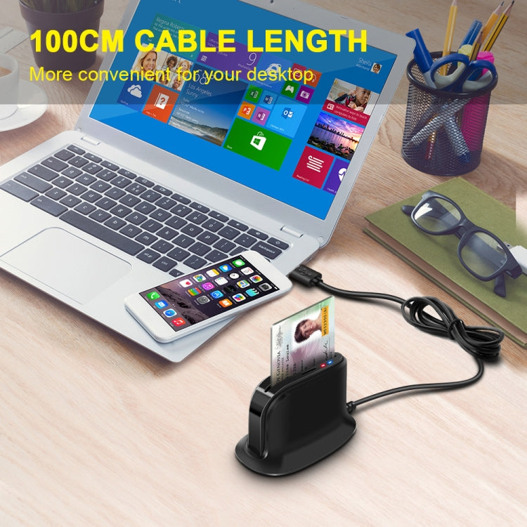 Rocketek SCR812 USB 2.0 เครื่องอ่านสมาร์ทการ์ด IC ID CAC TF Card Reader