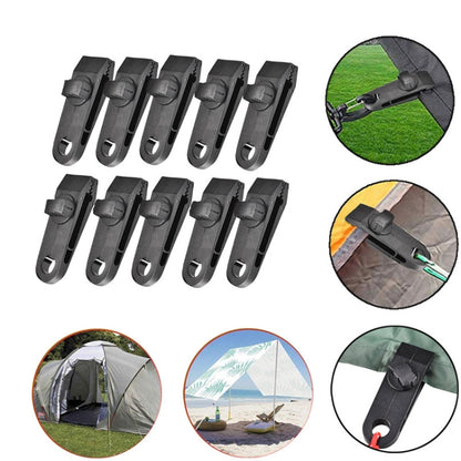 กลางแจ้ง แคมป์ปิ้ง Windproof Canopy เต็นท์ถาวรคลิปเชือกหัวเข็มขัดชุดแขวนอย่างรวดเร็ว, 10 Clips+10 Ropes, 10 Clips+10 Black Ropes, 10 Clips+10 Black Ropes+10 Silver Buckles, 10 Clips+10 Elastic Ropes+10 Black Buckles                                     ...