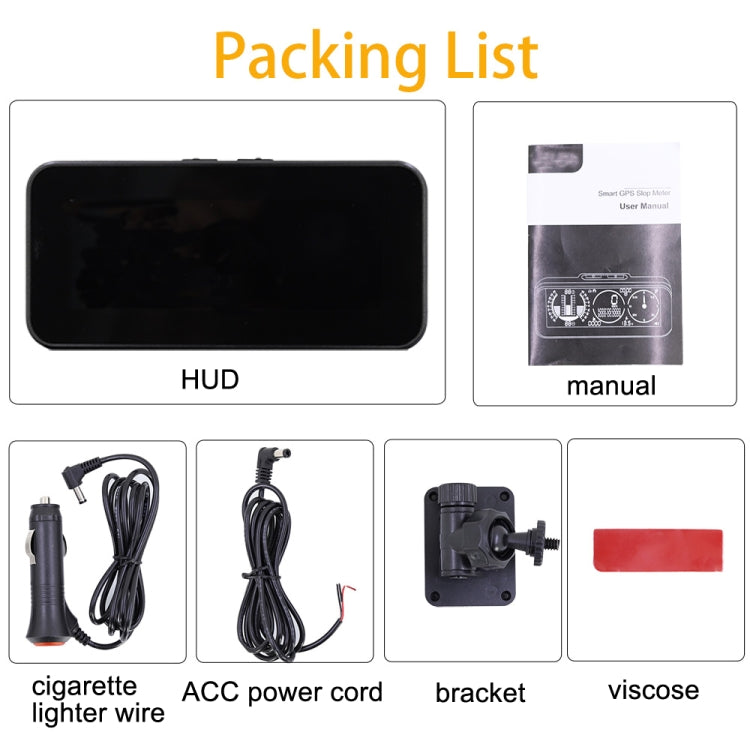 รถ HUD ระดับลาด GPS เข็มทิศแสดงระดับความสูง, M60