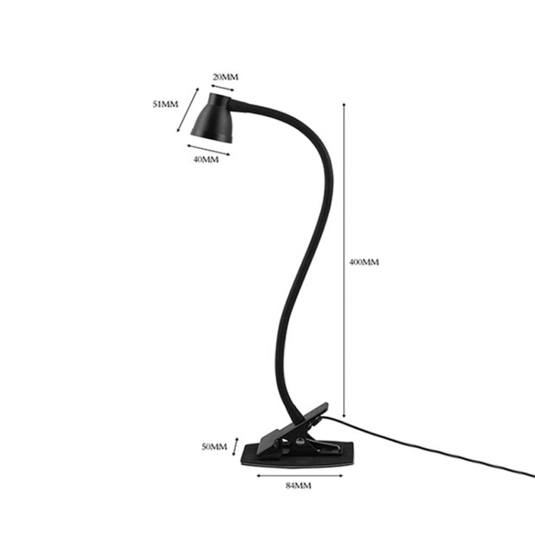 668A001 USB 360 Degree Bend Hose โคมไฟตั้งโต๊ะ, Spec:, White Stepless Dimming, Black Stepless Dimming, White Two-speed Dimming, Black Two-speed Dimming