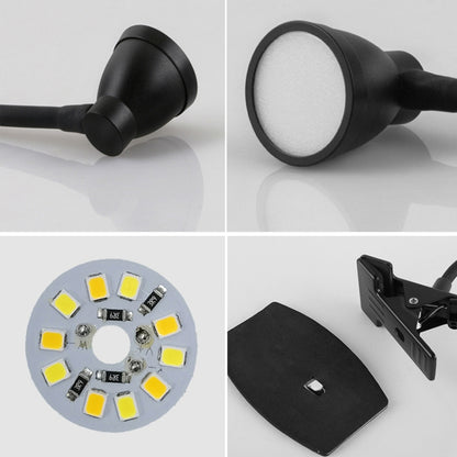 668A001 USB 360 Degree Bend Hose โคมไฟตั้งโต๊ะ, Spec:, White Stepless Dimming, Black Stepless Dimming, White Two-speed Dimming, Black Two-speed Dimming