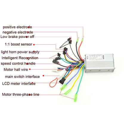 866 250W 350W Universal Electric Bike Scooter Controller สามารถติดตั้ง Speedmeters ได้